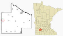 Location of Milroy Minnesota
