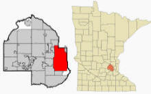 Location of Minneapolis Minnesota