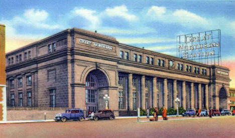 Great Northern Railway Depot, Minneapolis Minnesota, 1937