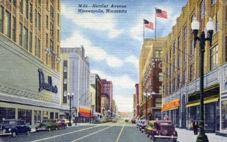 Nicollet Avenue, Minneapolis Minnesota, 1950