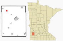 Location of Minneota, Minnesota