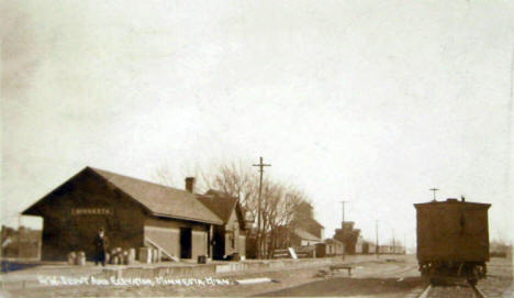 Railroad Depot and Grain Elevator, Minneota Minnesota, 1900's