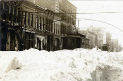 Snow on Front Street, Mankato Minnesota, 1925