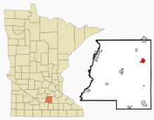 Location of Montgomery, Minnesota