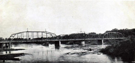 Draw Bridge across the Mississippi River, Monticello Minnesota, 1908