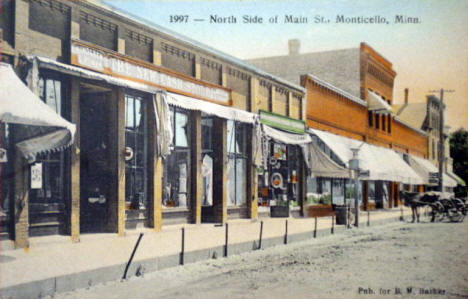 North Side of Main Street, Monticello Minnesota, 1913
