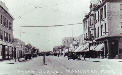 Front Street, Moorhead Minnesota, 1920's