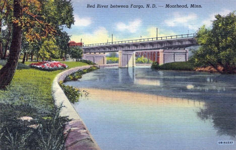 Red River between Fargo and Moorhead, 1940