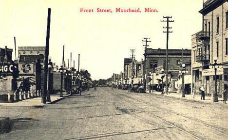 Front Street, Moorhead Minnesota, 1912