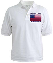 Moose Lake US Flag Golf Shirt