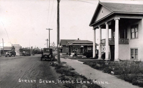 Street scene, Moose Lake Minnesota, 1925