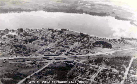 Aerial view, Moose Lake Minnesota, 1944