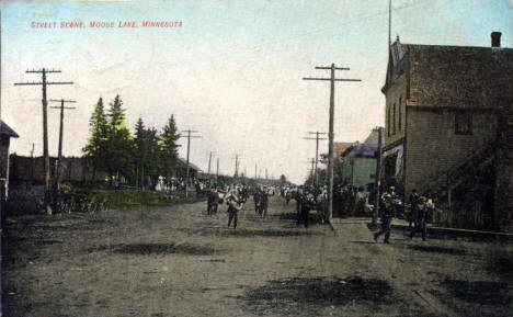 Street scene, Moose Lake Minnesota, 1909