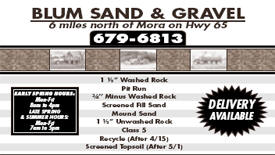 Blum Sand & Gravel, Mora Minnesota