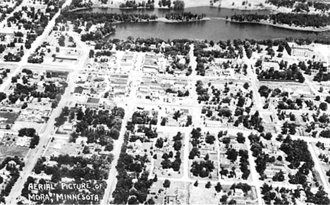 Aerial view, Mora Minnesota, 1942