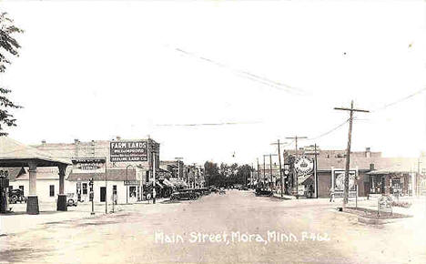 Main Street, Mora Minnesota, 1920's