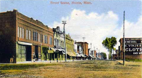 Street Scene, Morris Minnesota, 1915