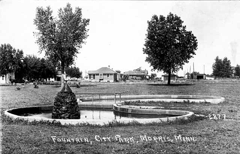 Fountain, City Park, Morris Minnesota, 1915