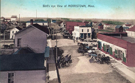 Birds eye view of Morristown Minnesota, 1908