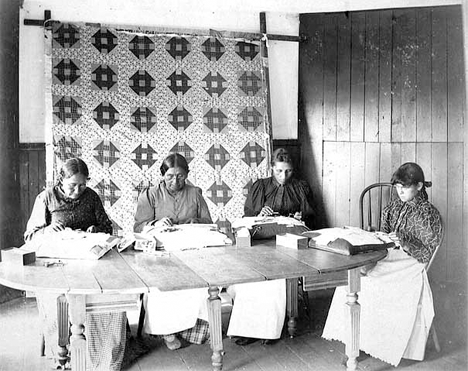 Lace makers at the Redwood Mission, Morton Minnesota, 1897