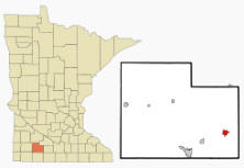Location of Mountain Lake, Minnesota