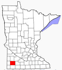 Location of Murray County Minnesota