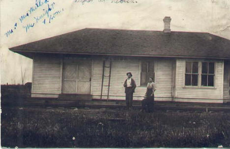 The new railroad depot built at Nebish Minnesota