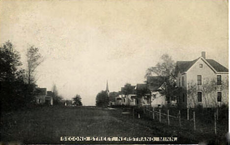 Second Street, Nerstrand Minnesota, 1909