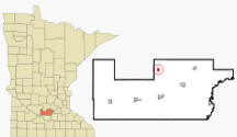 Location of New Auburn, Minnesota