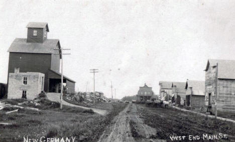 West End Main Street, New Germany Minnesota, 1909