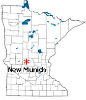 Location of New Munich Minnesota