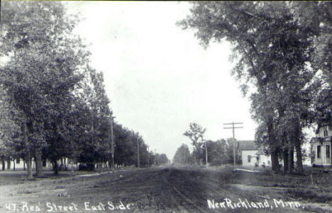 Residential Street, East Side, New Richland Minnesota, 1910's