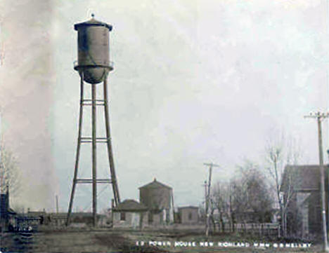 Power House and Water Tower, New Richland Minnesota, 1907