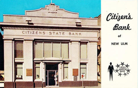Citizen's Bank, New Ulm Minnesota, 1960's