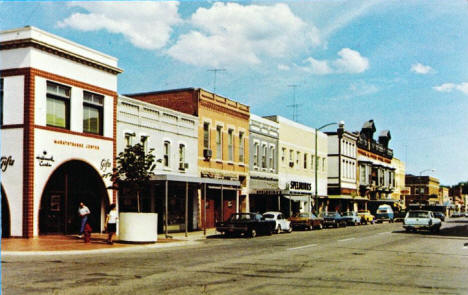 Street scene, New Ulm Minnesota, late 1960's or early 1970's