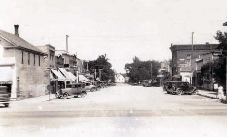 Street scene, New York Mills Minnesota, 1920's
