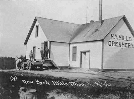 New York Mills Creamery, New York Mills Minnesota, 1907