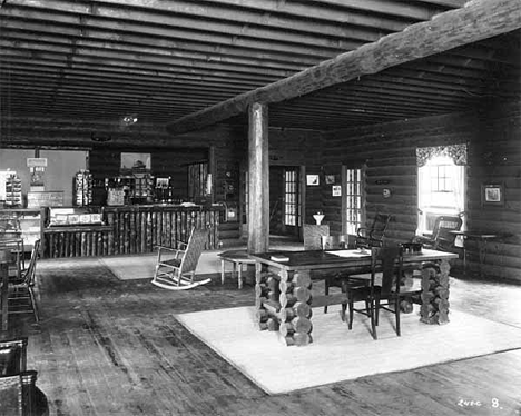 Interior of Grand View Lodge, Nisswa Minnesota, 1940