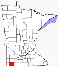 Location of Nobles County Minnesota