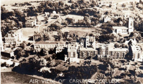 Aerial view of Carleton College, Northfield Minnesota, 1930's?