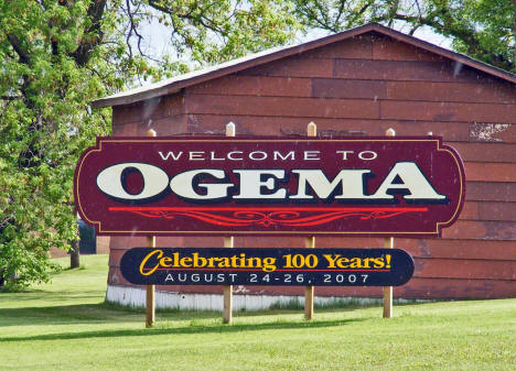 Ogema Minnesota Welcome Sign, 2008