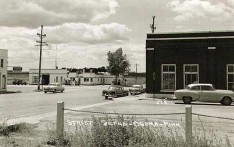 Street scene, Ogema Minnesota, 1956