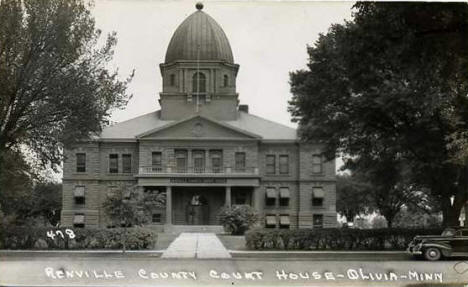 Renville County Courthouse, Olivia Minnesota, 1940's