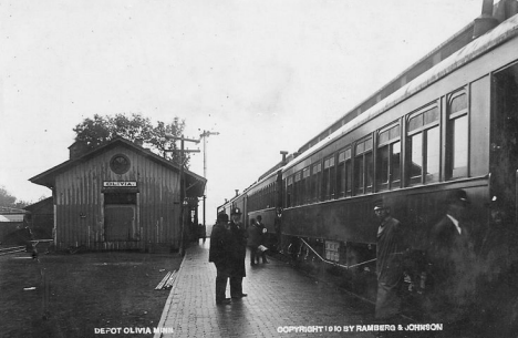 Depot, Olivia Minnesota, 1910