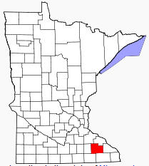 Location of Olmsted County Minnesota