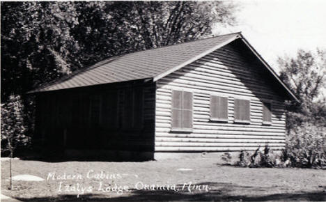 Modern cabins at Izaty's Resort, Onamia Minnesota, 1940's