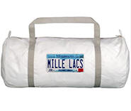 Mille Lacs License Plate Gym Bag