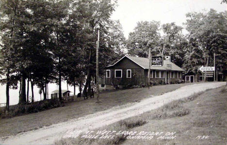 View at West Shore Resort on Lake Mille Lacs, Onamia Minnesota, 1939