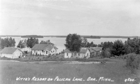 Witte's Resort on Pelican Lake, Orr Minnesota, 1940's