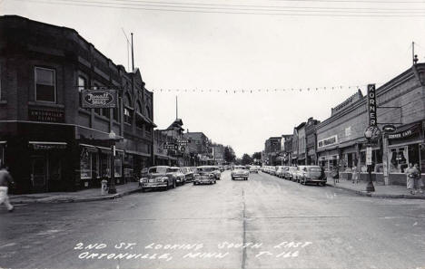 Street scene, Ortonville Minnesota, early 1950's